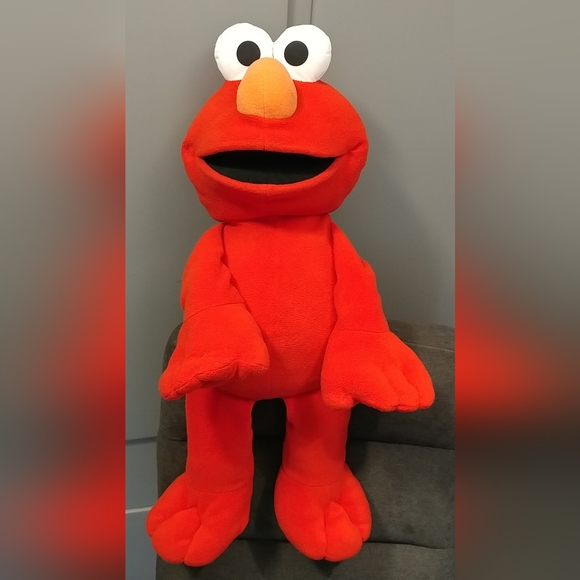 Vintage Elmo Jumbo Plush Sesame Street 31" Tall Soft Plush Eyes Stuffed Animal - Picture 13 of 15